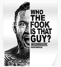 conor mcgregor ( half face quote) Poster