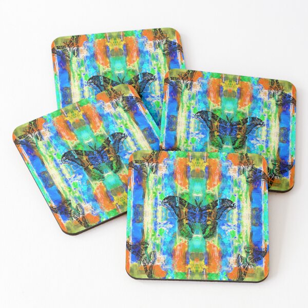 Item preview, Dreamy Butterfly Abstraction, 3, Abstraction, bold colorful abstract playful design inspired by nature designed and sold by Adri Barnard.