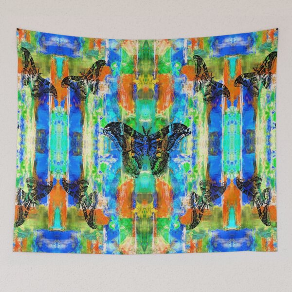 Item preview, Dreamy Butterfly Abstraction, 3, Abstraction, bold colorful abstract playful design inspired by nature designed and sold by Adri Barnard.