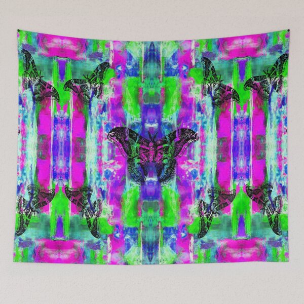 Item preview, Dreamy Butterfly Abstraction, 4, Abstraction, bold colorful abstract playful design inspired by nature designed and sold by Adri Barnard.