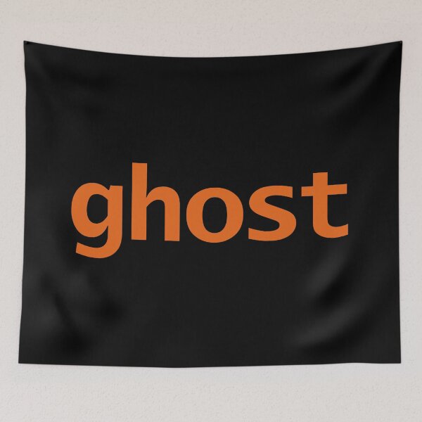 Item preview, Ghost Halloween Minimal Typography Orange Text designed and sold by ellenhenry.