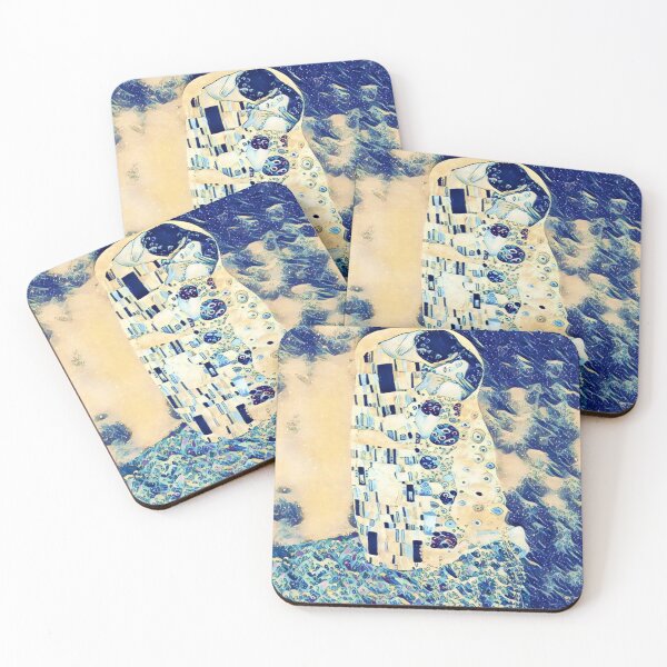 Item preview, The Great Wave off Kanagawa and The Kiss by Gustav Klimt. designed and sold by CristalleLisa.