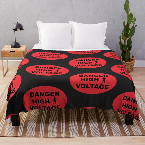 Item preview, DANGER HIGH VOLTAGE cat lady industrial style sign designed and sold by lobodelnoir.