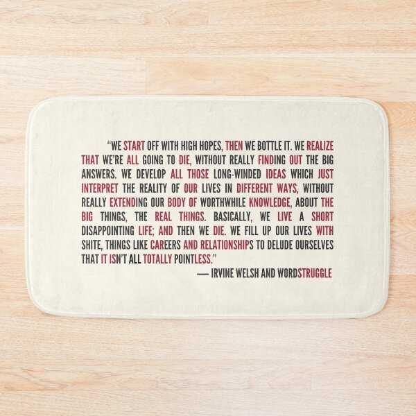 Item preview, Trainspotting movie quote with satirical word play twist v2.0 designed and sold by WordStruggle.