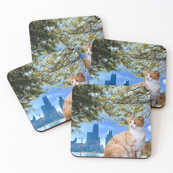Item preview, Surreal photos with giant cats in Chicago. Catzilla. Photoshop design of giant surreal cats in the city designed and sold by EMIPRINCESS.