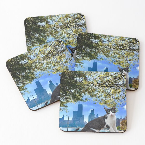 Item preview, Surreal photos with giant cats in Chicago. Catzilla. Photoshop design of giant surreal cats in the city designed and sold by EMIPRINCESS.