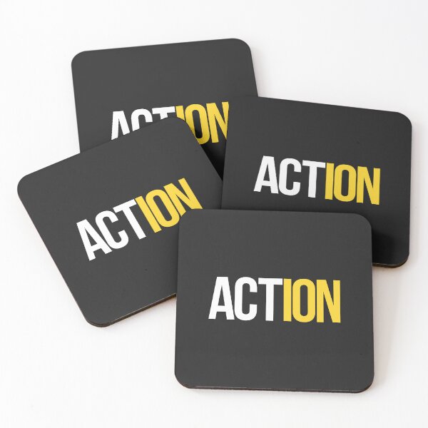 Item preview, Action - Motivation Word Typography T-Shirt Design designed and sold by DahiyaTees.