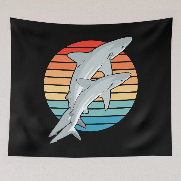 Item preview, Caribbean reef shark retro designed and sold by NicGrayGraphic.