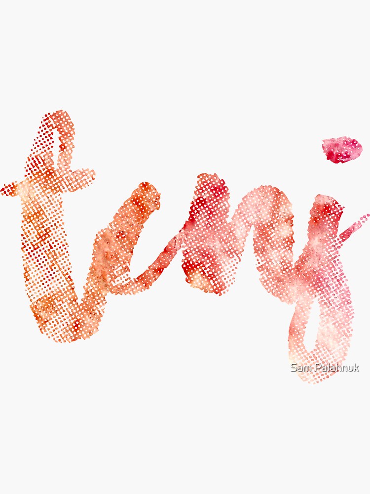 TCNJ sticker: tie-dye watercolor cursive lettering by sampalahnukart