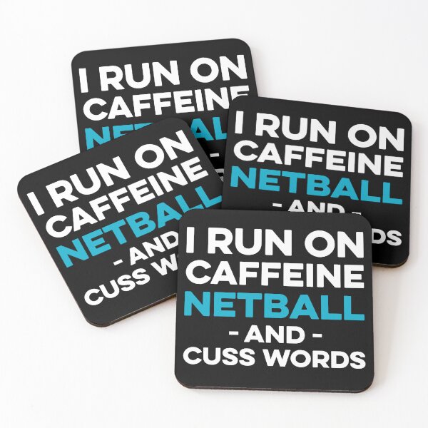 Item preview, I Run on Caffeine Netball and Cuss Words designed and sold by TendyTees.