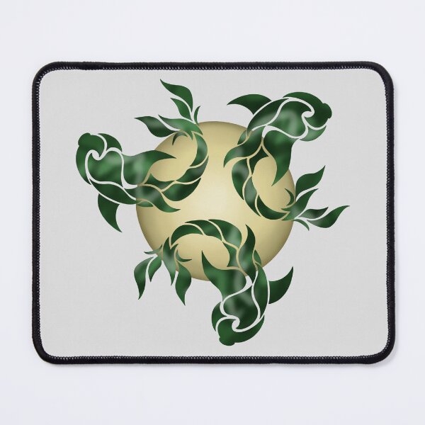 Item preview, green fish over golden ball designed and sold by octo-PS.