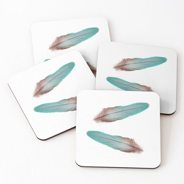 Item preview, Feathers Blue Redbrown © hatgirl.de (Pattern) designed and sold by hatgirldesign.