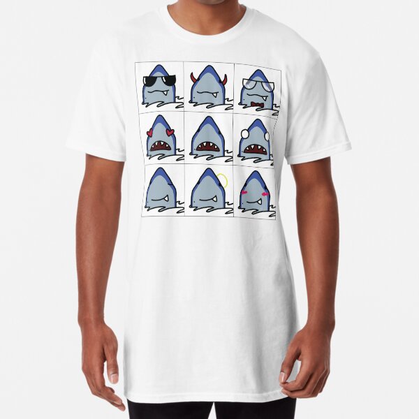Shark Emojis! Long T-Shirt