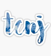 TCNJ sticker: cloudy cursive design Sticker