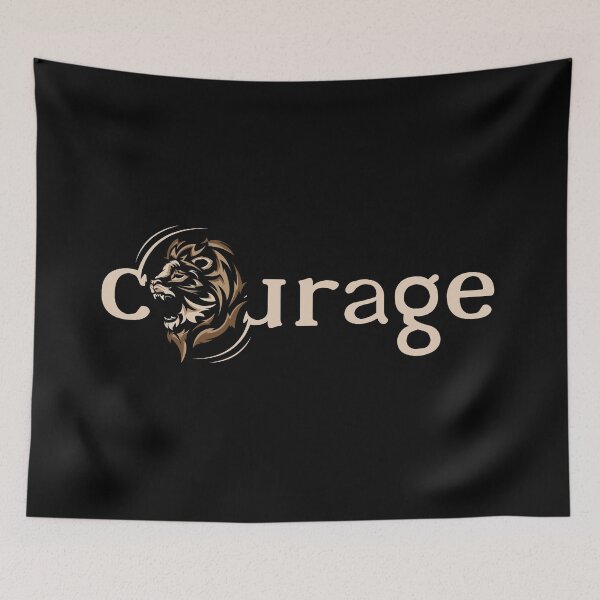 Item preview, Courage courage with lion symbol designed and sold by AndreMi.