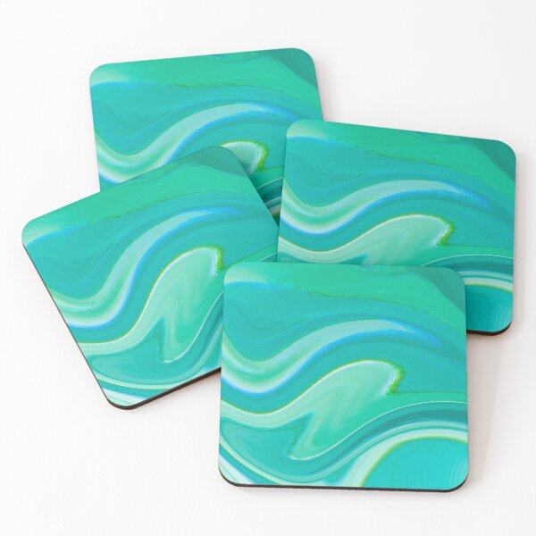Item preview, Blue and Green Tones Marble Pattern designed and sold by theprintedclub.