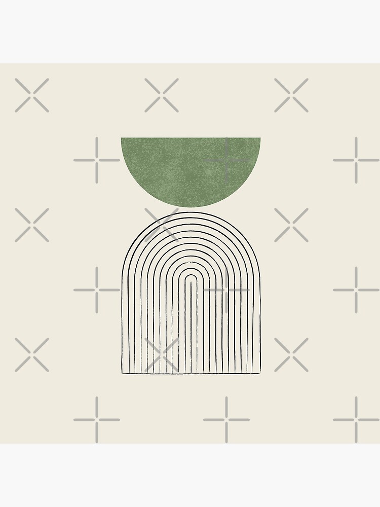 Thumbnail 5 of 5, Coasters (Set of 4), Arch Balance Green - Mid century modern designed and sold by moonlightprint.