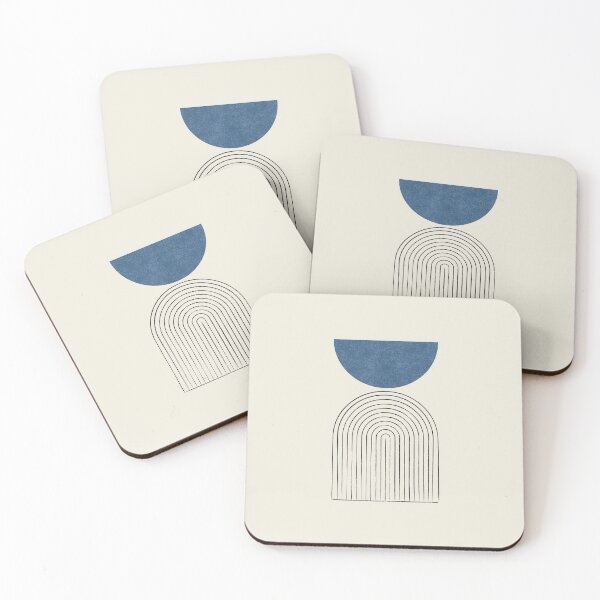 Item preview, Arch Balance Blue - Mid century modern designed and sold by moonlightprint.