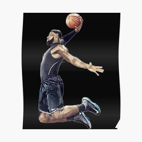 Lebron James Dunking Collection Poster For Sale By Bradlearney Redbubble