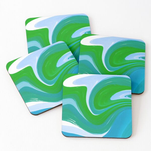 Item preview, Blue, Green and White Marble Pattern designed and sold by theprintedclub.