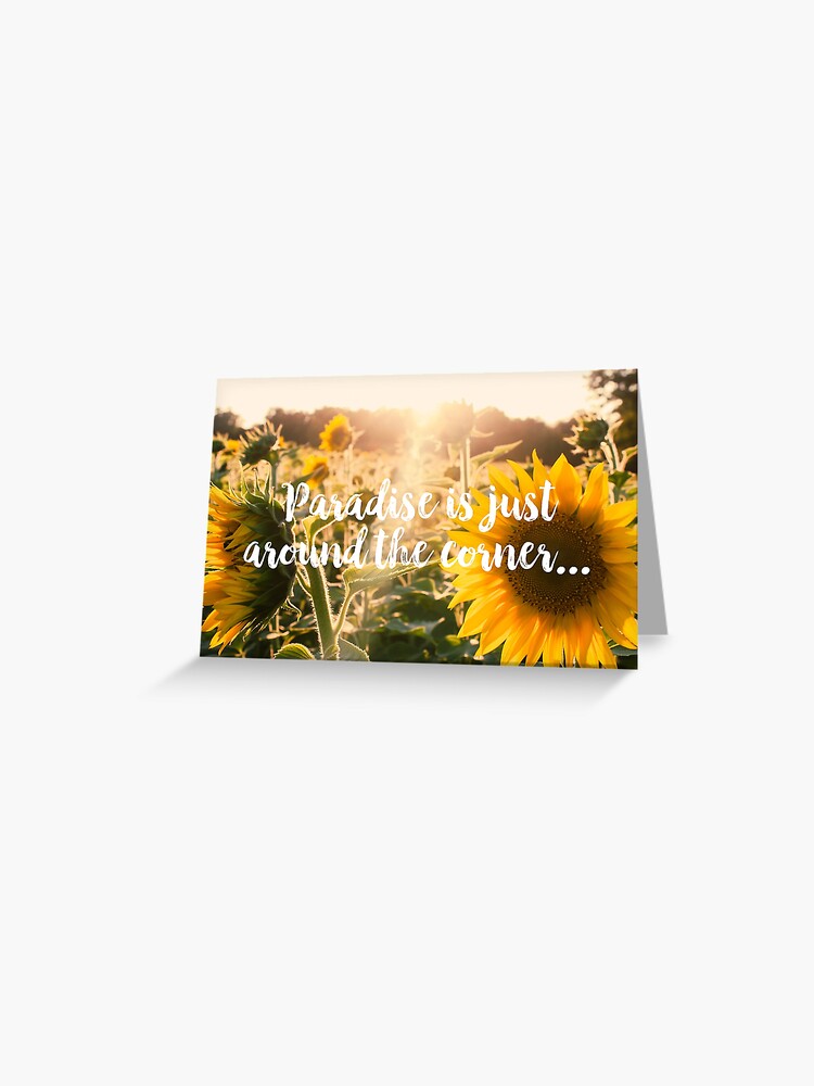 Thumbnail 1 of 2, Greeting Card, Paradise is Just Around the Corner designed and sold by JenielsonDesign.