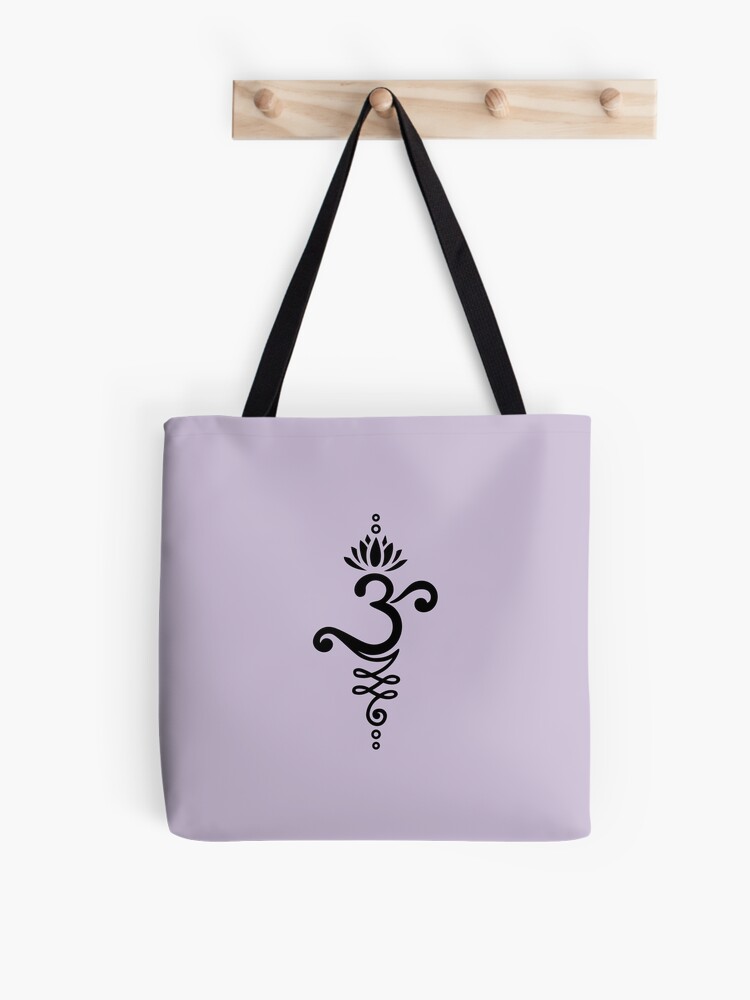 Om, Mantra, Lotus flower, Unalome, Yoga Symbol, Buddhism | Tote Bag