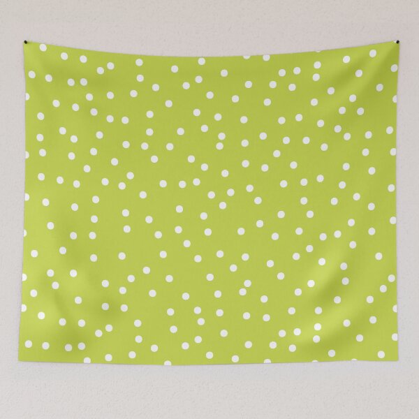 Item preview, Green background with white polka dots designed and sold by badgermark.