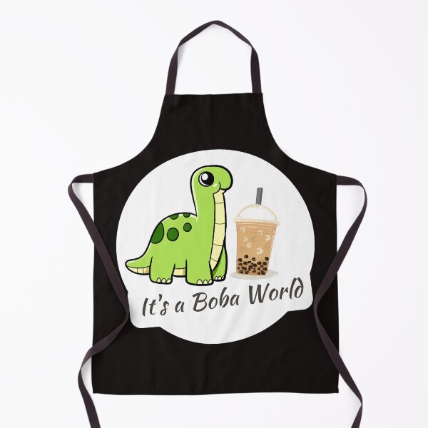 Item preview, Boba Lover It's a Boba World Dinosaur Brontosaurus designed and sold by SleepyTimeTales.