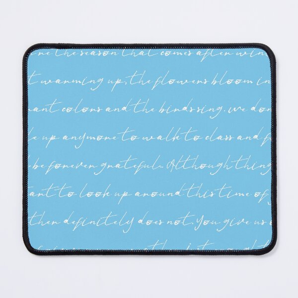Item preview, Blue background with words designed and sold by badgermark.