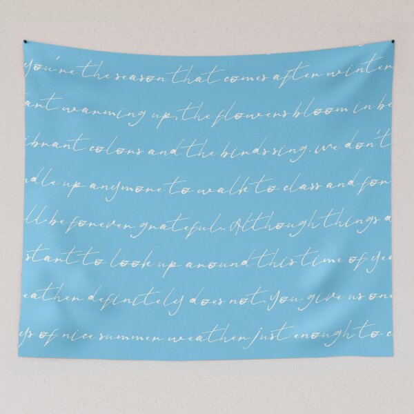 Item preview, Blue background with words designed and sold by badgermark.