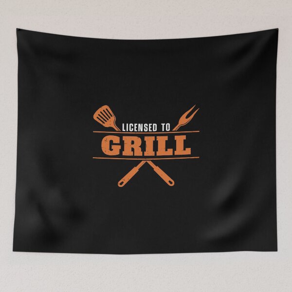 Item preview, Licensed To Grill Funny Grilling Meat Humor For Grillmaster designed and sold by StrongShirts.