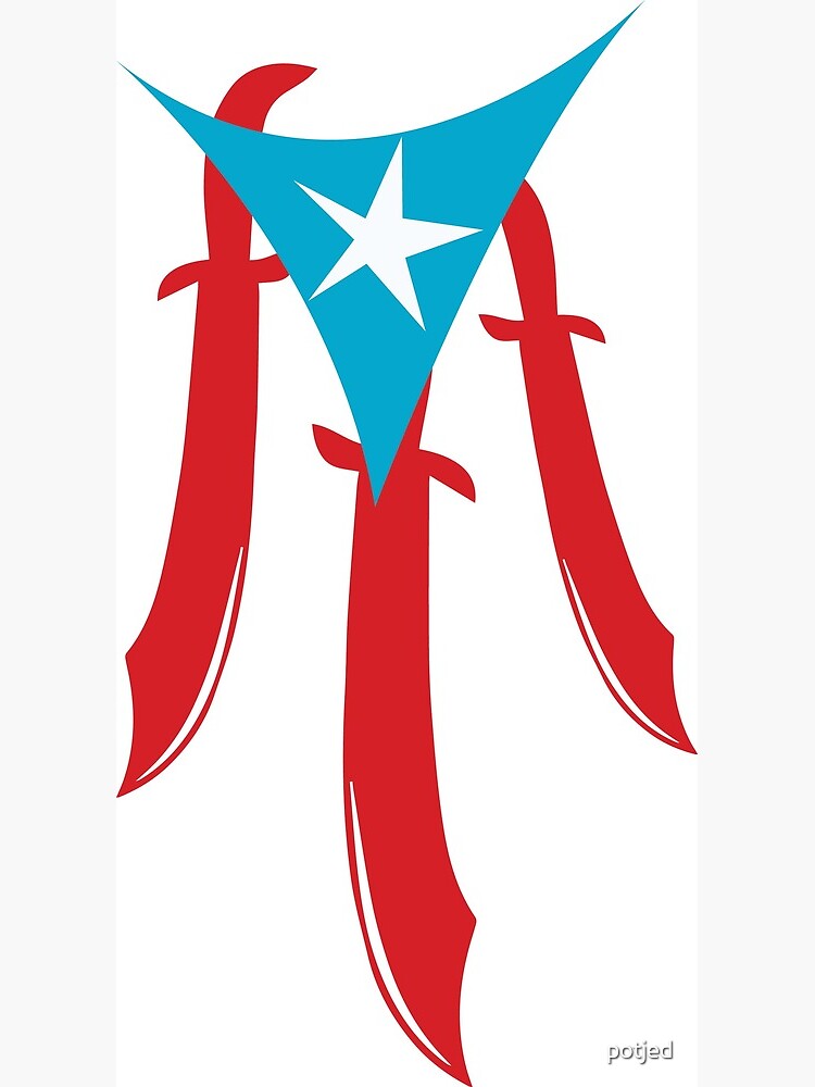 Lámina artística «Bandera de Machete de Puerto Rico» de potjed Redbubble
