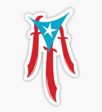 Pegatina Bandera de Machete de Puerto Rico