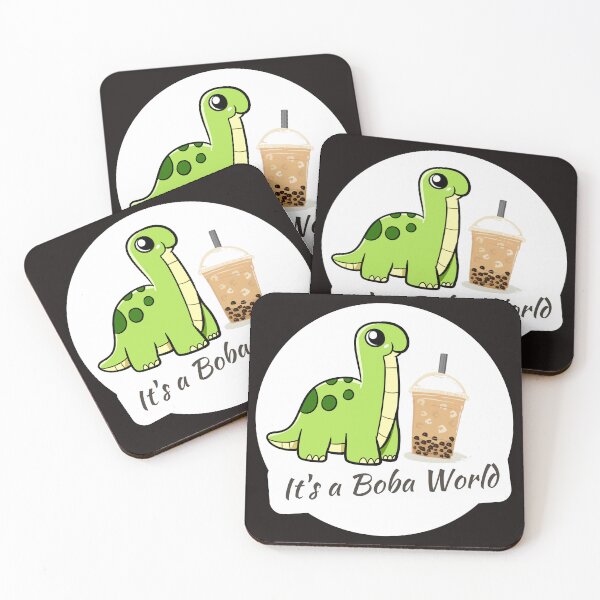 Item preview, Boba Lover It's a Boba World Dinosaur Brontosaurus designed and sold by SleepyTimeTales.