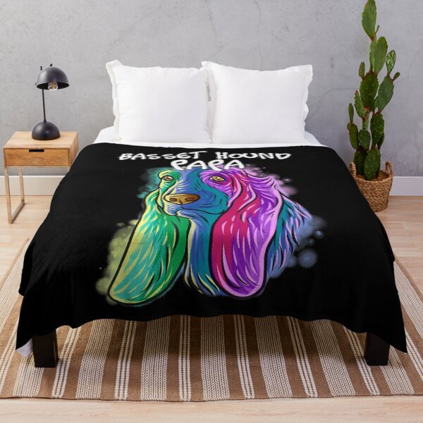 Artikelvorschau, Buntes Pop-Art-Porträt Basset Hound Dog Dad Vatertag entworfen und verkauft von scirarmav.