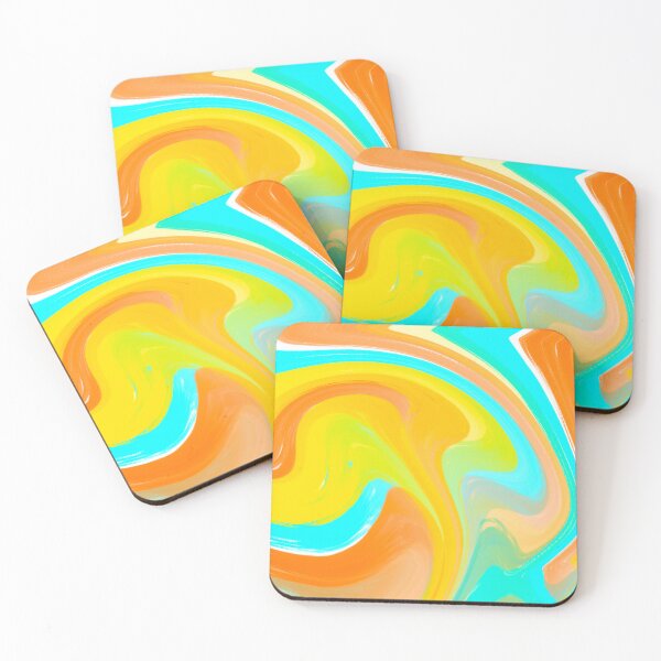 Item preview, Blue, Yellow and Orange Marble Pattern designed and sold by theprintedclub.