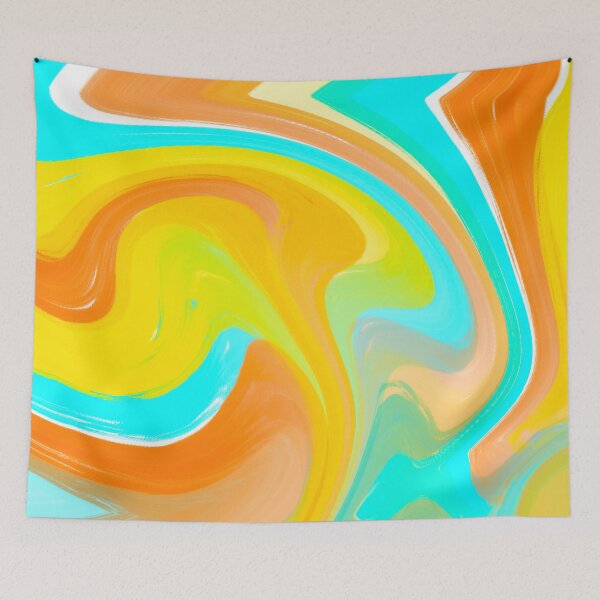 Item preview, Blue, Yellow and Orange Marble Pattern designed and sold by theprintedclub.