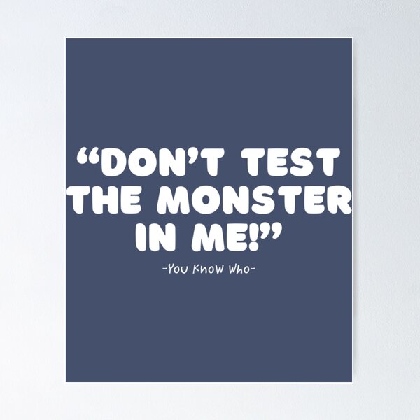 Item preview, Don_ Test The Monster In Me!  Famous Joker Sayings  Funny Text Based   designed and sold by HANAH-Boutique.