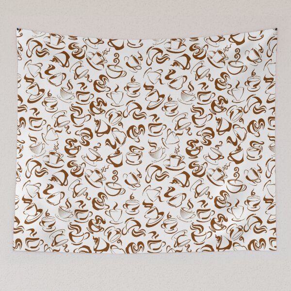 Item preview, Cappuccino coffee seamless pattern designed and sold by Faisal  Hayat.