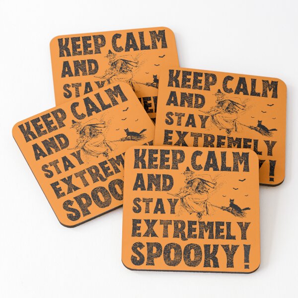 Item preview, Keep calm and stay extremely spooky! Halloween 2022 spooky witch and cat design designed and sold by to-esu.