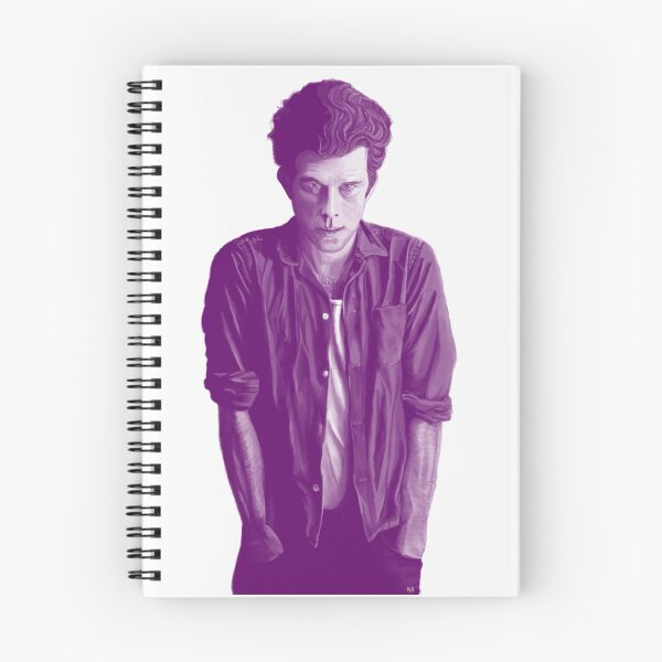 Item preview, Tom Waits in Purple, Magical Realism Portrait White Background, Single and Repeating Pattern designed and sold by Nicolette Olivier.