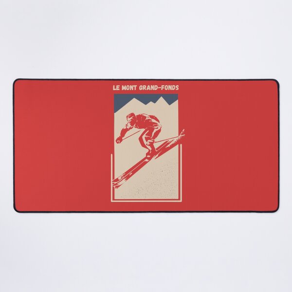 Item preview, Mont Grand-Fonds in La Malbaie, Charlevoix, Lynx, Capitale-Nationale, Quebec, Canada, North America - Vintage Red Ski Poster for Mountain Alpine Skier designed and sold by Vintage-TM.
