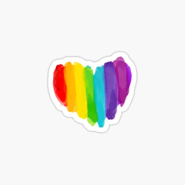 Pride Rainbow Heart Sticker