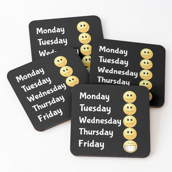 Item preview, Funny Week Days Work Smileys designed and sold by LeftFieldFunny.