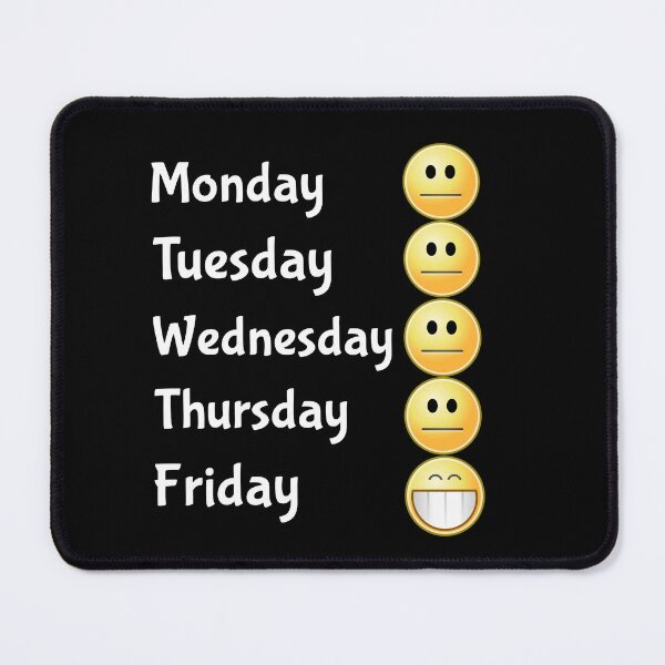 Item preview, Funny Week Days Work Smileys designed and sold by LeftFieldFunny.