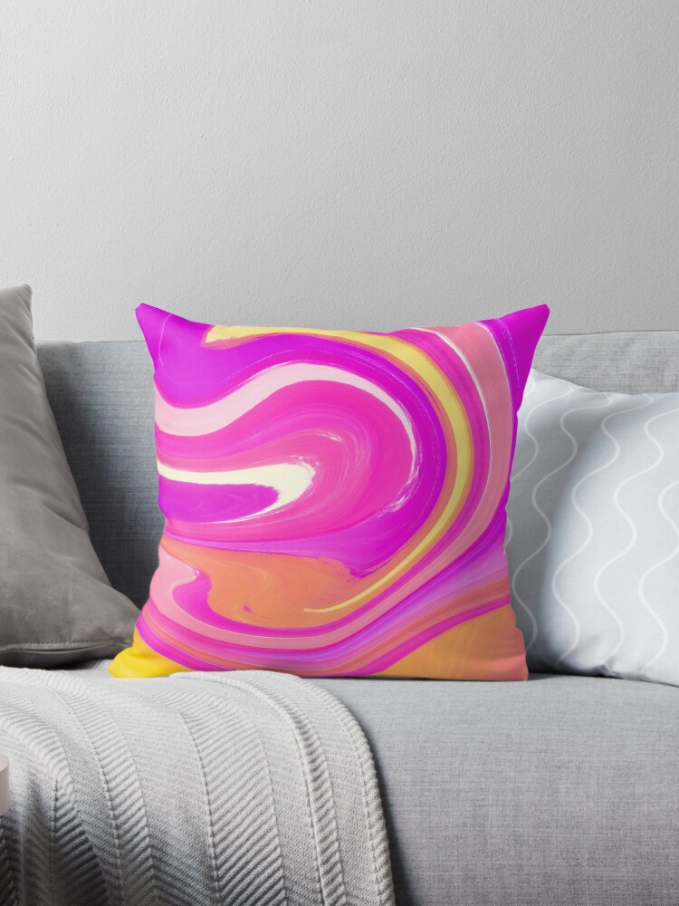 Pink best sale marble pillow