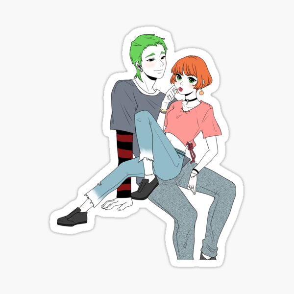 Green & Orange Sticker