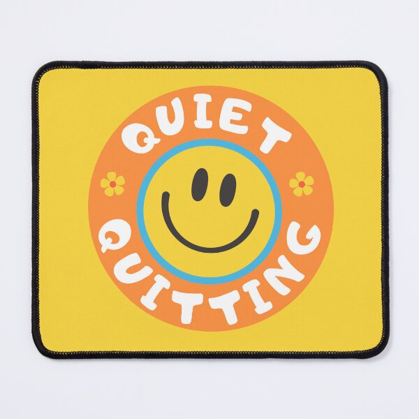 Item preview, Quiet quitting quote - happy emoji smiley in hippie style designed and sold by SICK-SENSE.