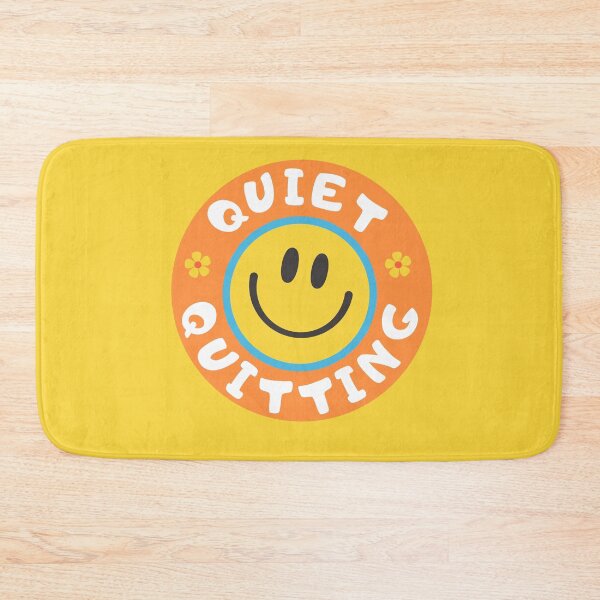 Item preview, Quiet quitting quote - happy emoji smiley in hippie style designed and sold by SICK-SENSE.