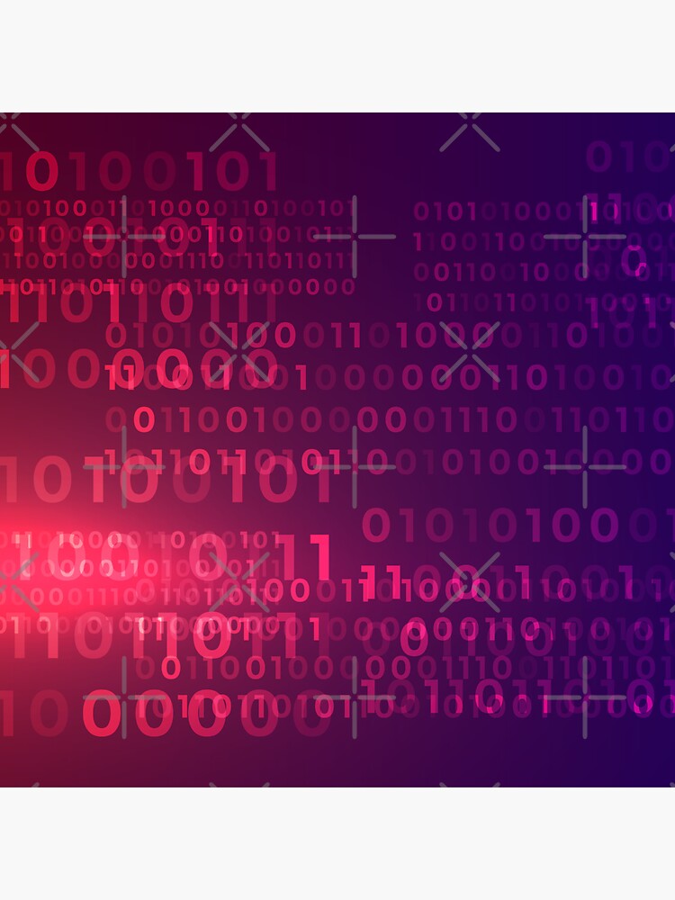 "Pink and Purple Binary Software Code" Sticker for Sale by MRoseDesigns ...